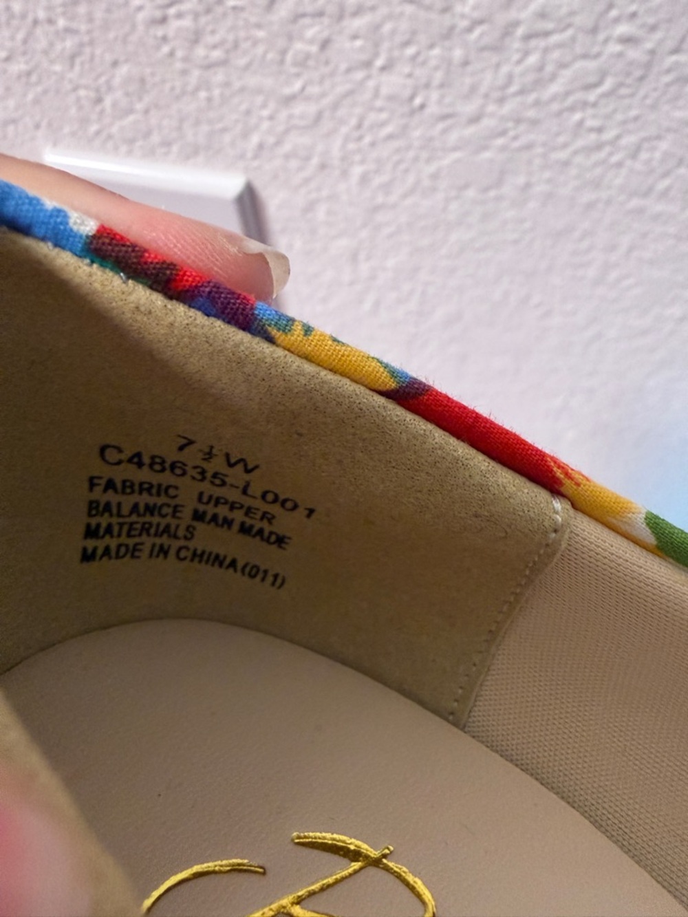 Floral Canvas heels - Red Multi - Picture 4 of 4